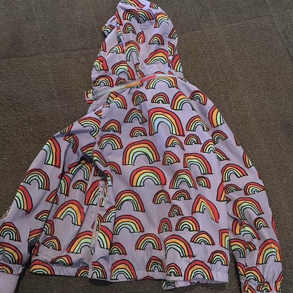 Stella McCartney raincoat windbreaker rainbow pattern purple good condition - Picture 6 of 6